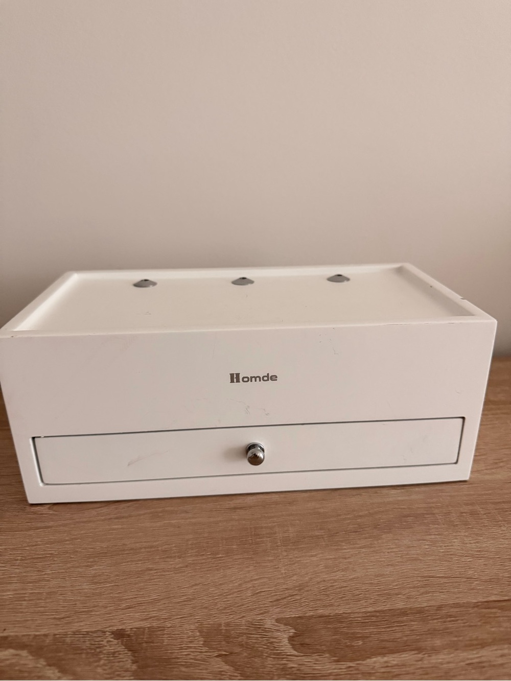 White Jewelry Storage Organizer Box